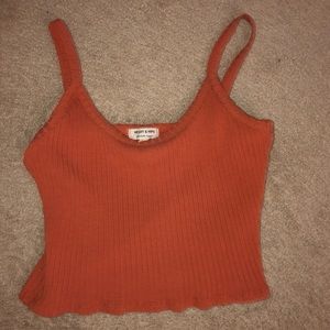 orange crop top
